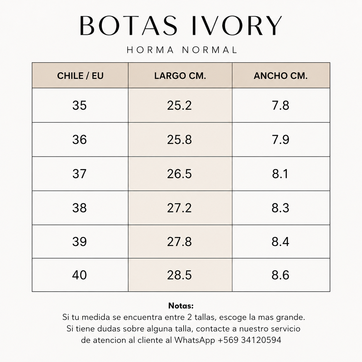 Botas Ivory