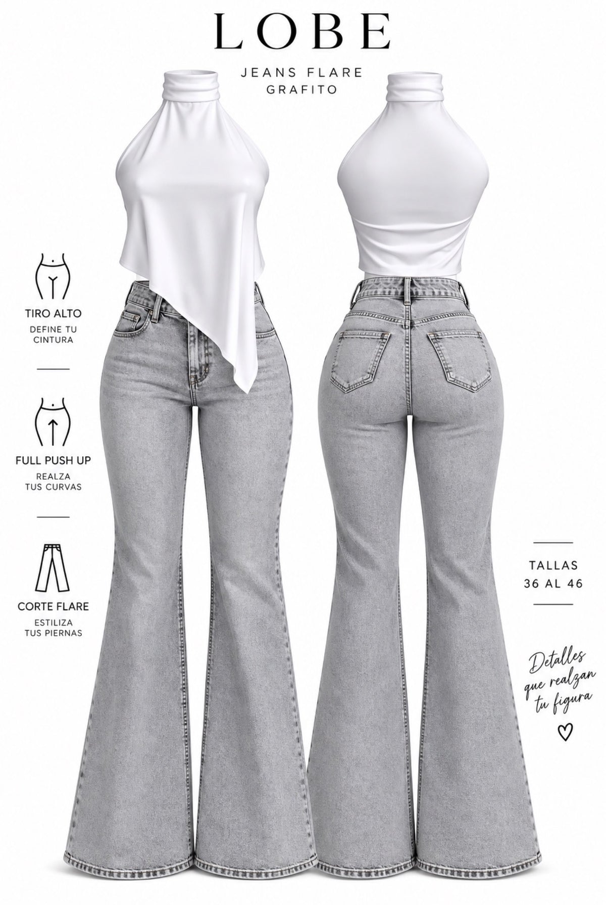 JEANS GRIS CLARO