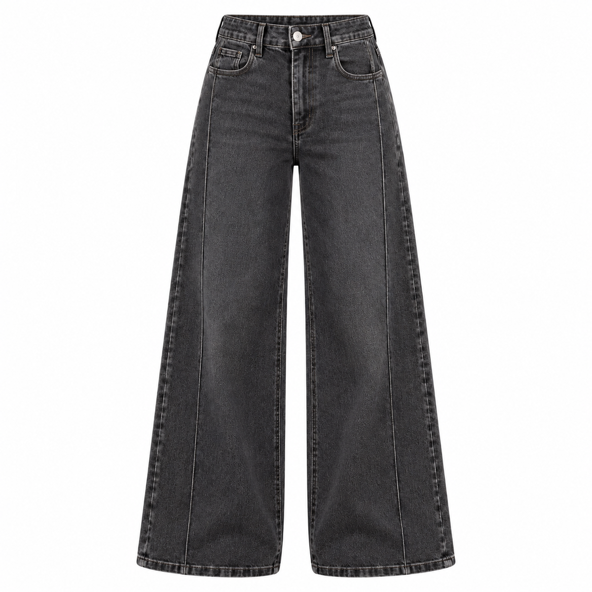 Wide leg gris oscuro