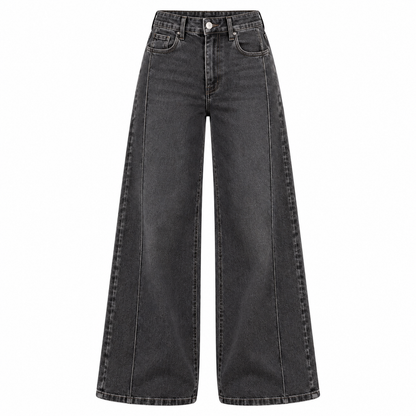 Wide leg gris oscuro