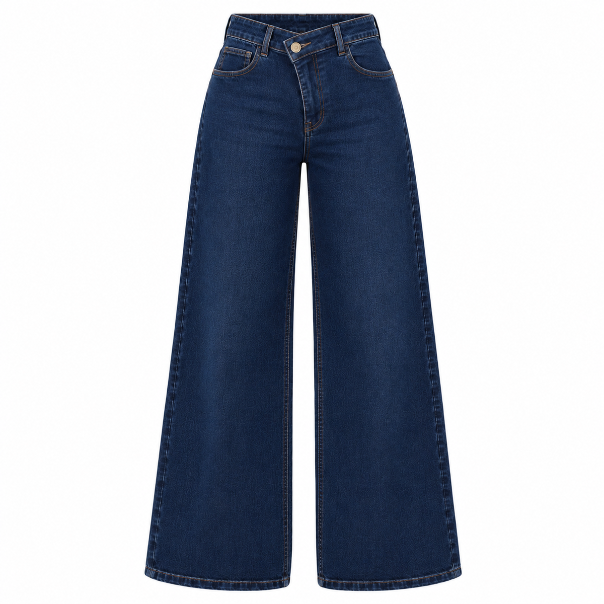 Wide leg  botón cruzado azul oscuro