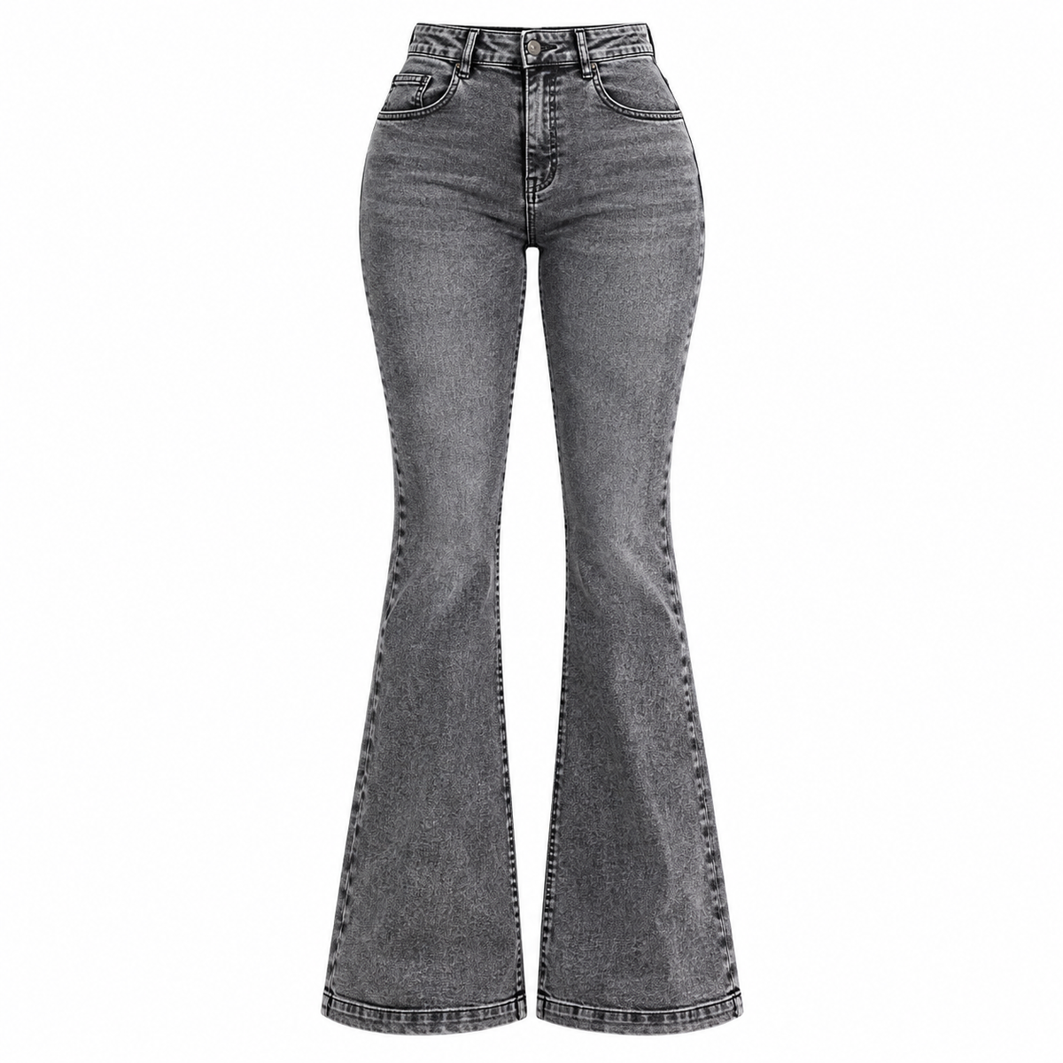 Jeans flare gris oscuro