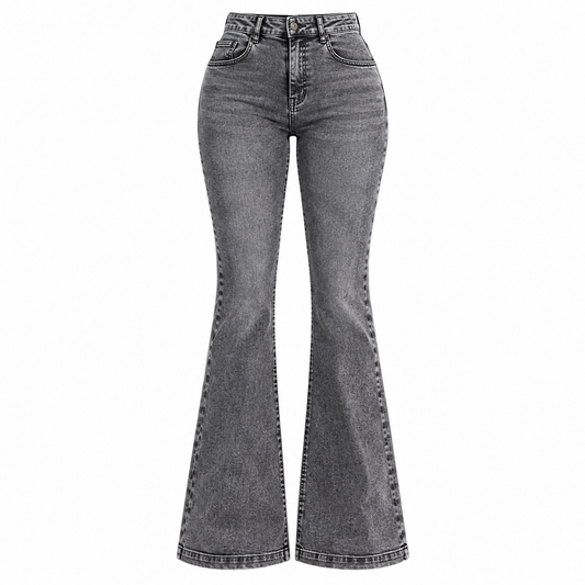 Jeans flare gris oscuro