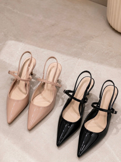 Stiletto beige negro burdeo