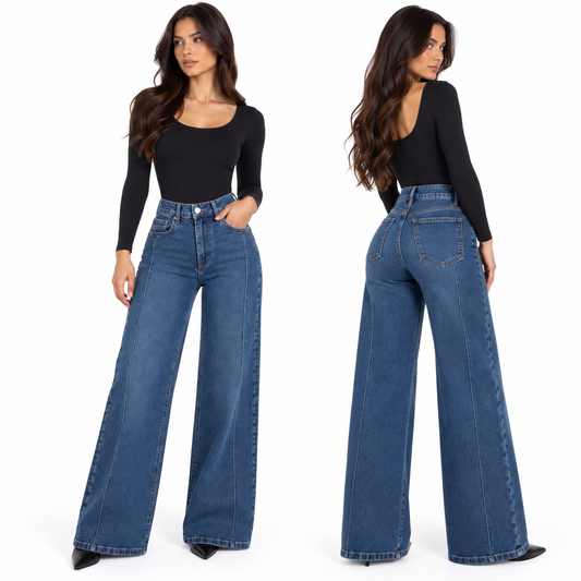 Wide leg azul