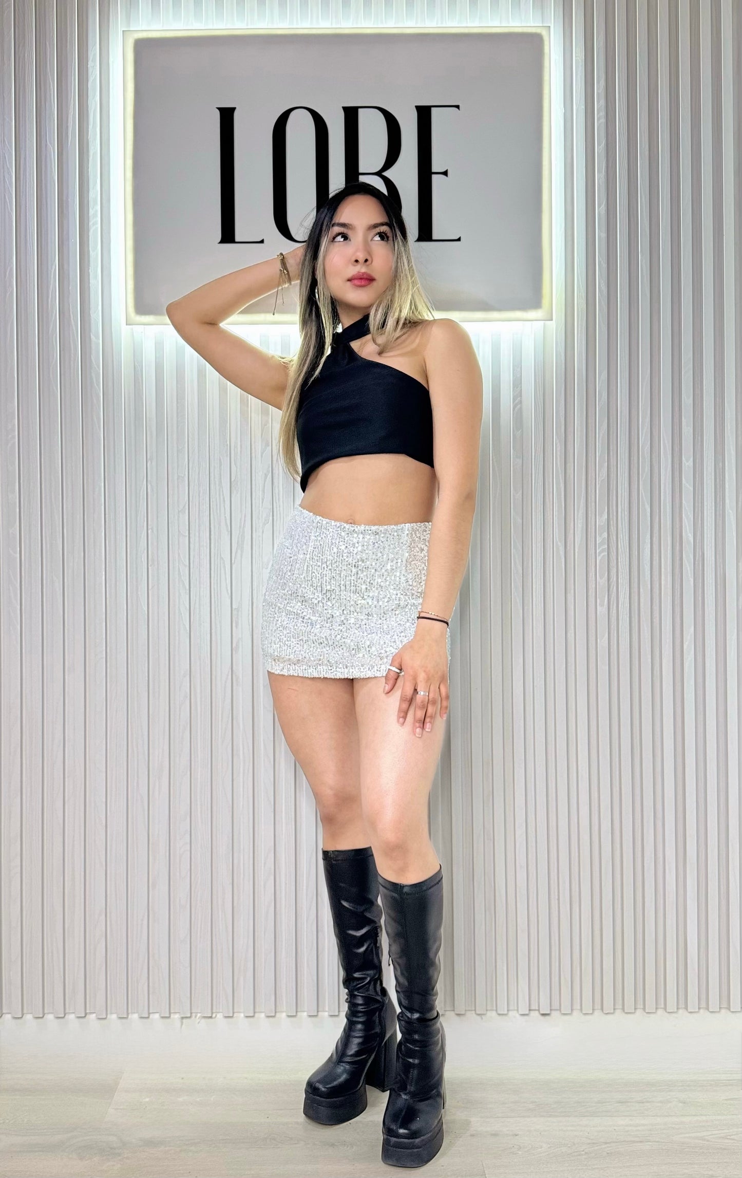 MINI FALDA SHORT SHINE